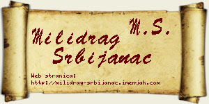 Milidrag Srbijanac vizit kartica